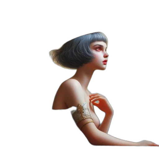 dress, hair, crown, jewelry transparent PNG cut-out