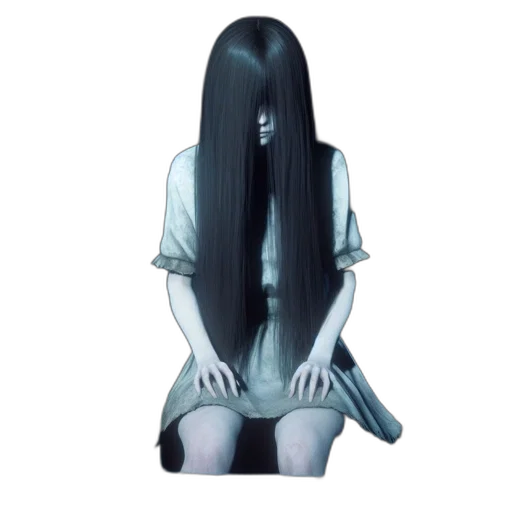 hair, dress, creature, mask transparent PNG cut-out