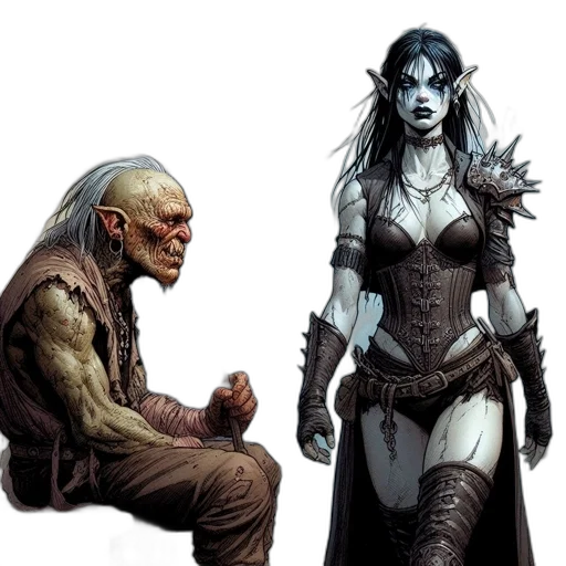 concept art, comic book art, fantasy art, old transparent PNG cut-out