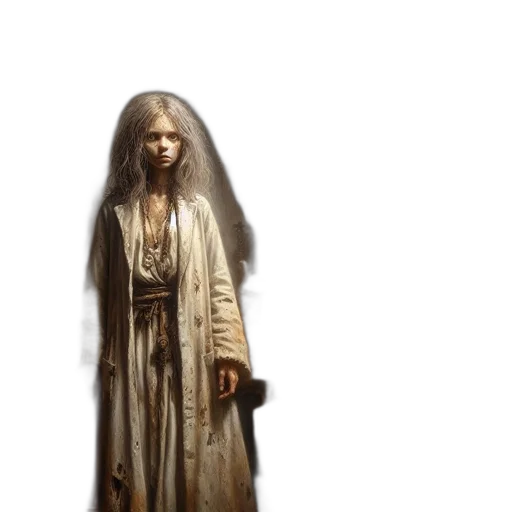 dress, staff, concept art, fantasy art transparent PNG cut-out