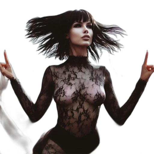 dress, hair, concept art, fantasy art transparent PNG cut-out