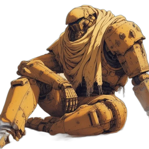 robot, creature, mask, weapon transparent PNG cut-out