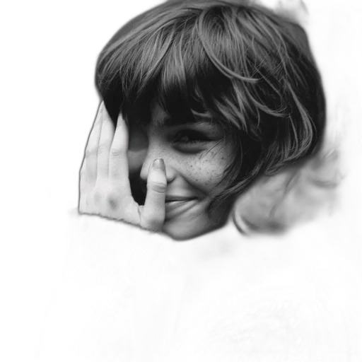 face, jacket, hair, mask transparent PNG cut-out