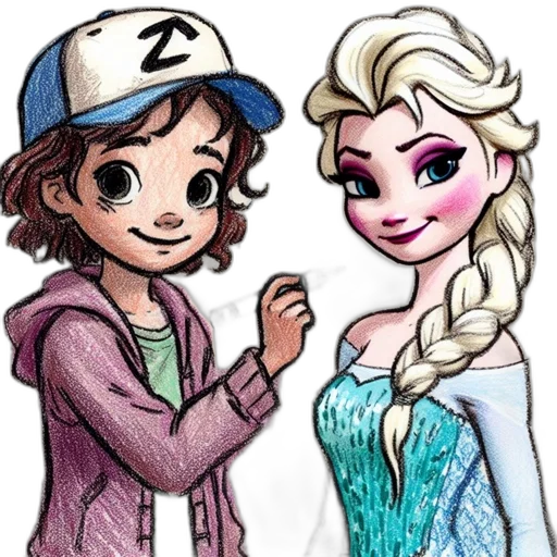 cartoon, comic book art, concept art, watercolor transparent PNG cut-out