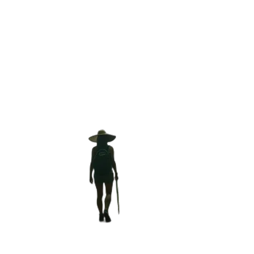 hat, staff, umbrella, dress transparent PNG cut-out