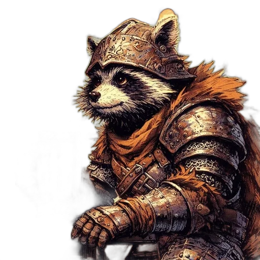 animal, sword, staff, fantasy art transparent PNG cut-out
