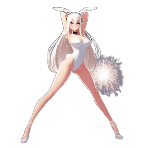 dress, hair, staff, creature transparent PNG cut-out