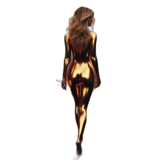 dress, hair, concept art, 3d render transparent PNG cut-out
