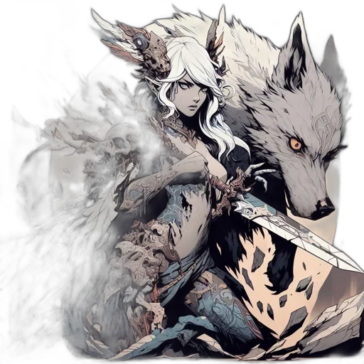 dragon, staff, animal, mask transparent PNG cut-out
