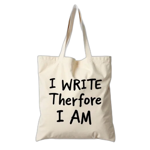 beige, canvas, tote, bag transparent PNG cut-out