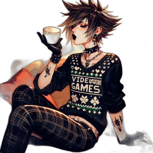 pixel art, fantasy art, anime, cyberpunk transparent PNG cut-out