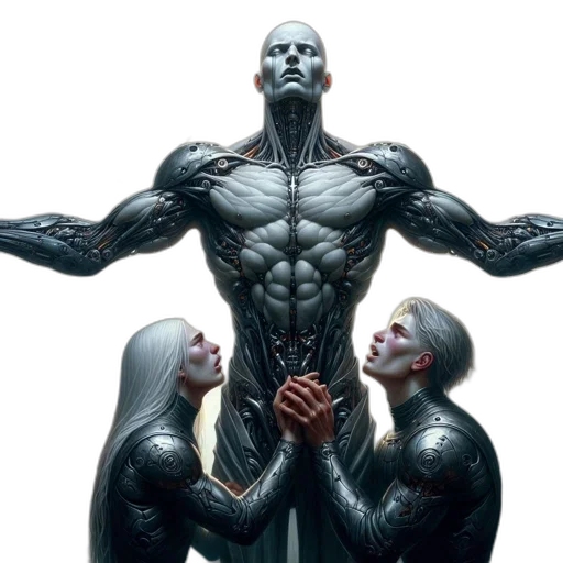 comic book art, concept art, massive, metallic transparent PNG cut-out