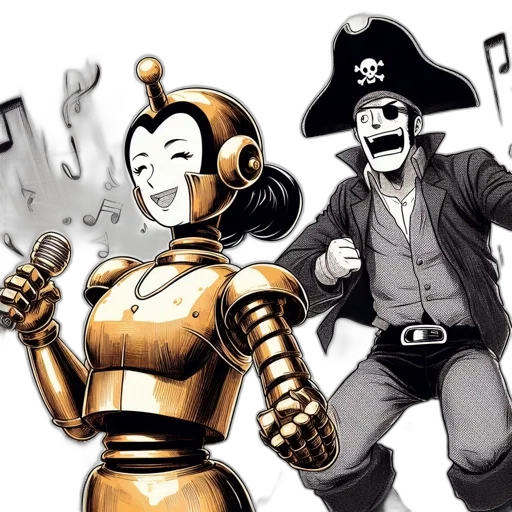 robot, comic book art, concept art, cartoon transparent PNG cut-out