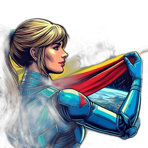 comic book art, concept art, fantasy art, watercolor transparent PNG cut-out