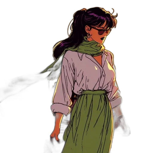 dress, staff, concept art, comic book art transparent PNG cut-out