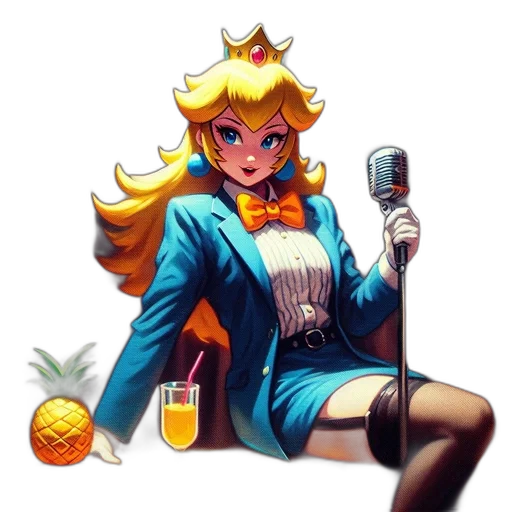 crown, dress, staff, pixel art transparent PNG cut-out