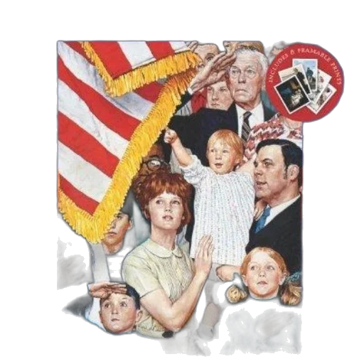 photorealistic, fire, patriotic, poster transparent PNG cut-out