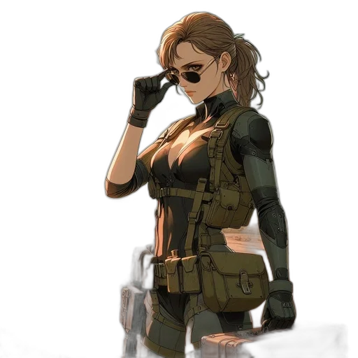 jacket, weapon, concept art, comic book art transparent PNG cut-out