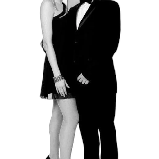 dress, black-and-white, photo, man transparent PNG cut-out