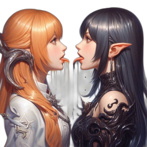 fantasy art, concept art, anime, photorealistic transparent PNG cut-out