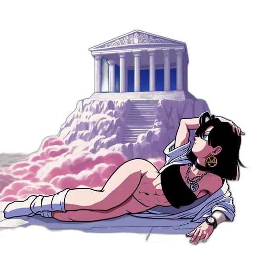 dress, vaporwave, concept art, cartoon transparent PNG cut-out