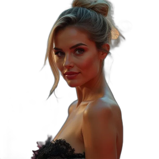 face, dress, hair, crown transparent PNG cut-out