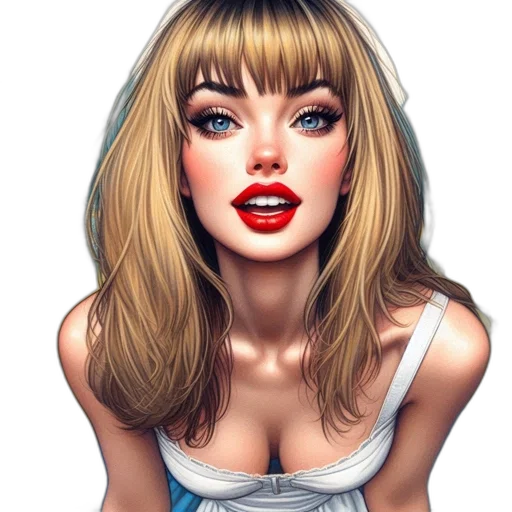 face, hair, dress, jewelry transparent PNG cut-out