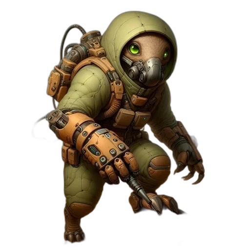 robot, creature, animal, weapon transparent PNG cut-out