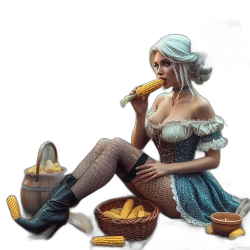 food, dress, shoes, fantasy art transparent PNG cut-out