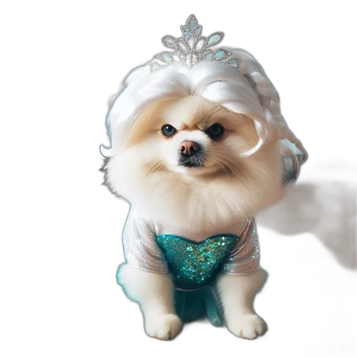 crown, animal, dress, creature transparent PNG cut-out