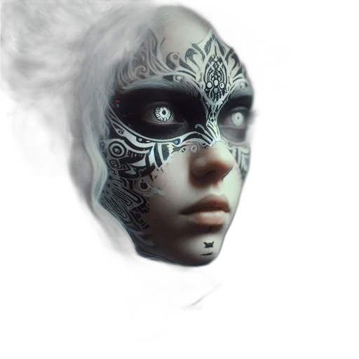 mask, face, robot, creature transparent PNG cut-out