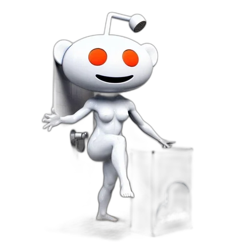 robot, dress, creature, staff transparent PNG cut-out