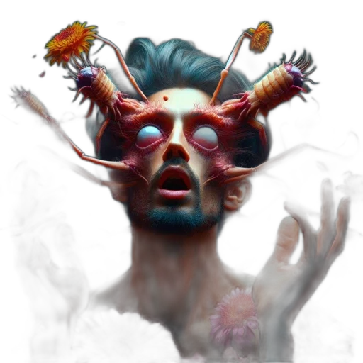 face, creature, mask, concept art transparent PNG cut-out