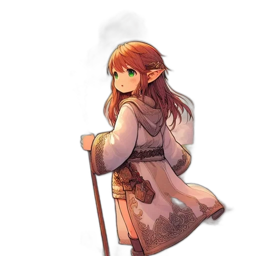 dress, staff, sword, weapon transparent PNG cut-out