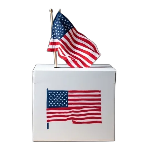 vote, box, american, flag transparent PNG cut-out
