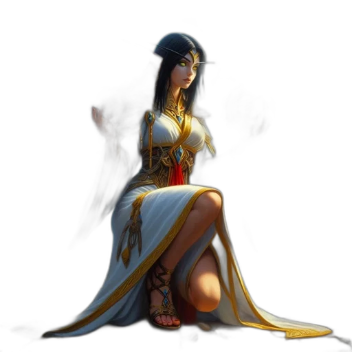 dress, jewelry, fantasy art, concept art transparent PNG cut-out