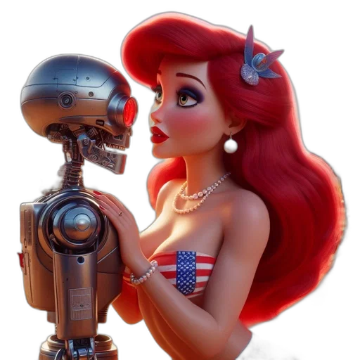 robot, concept art, 3d render, cartoon transparent PNG cut-out