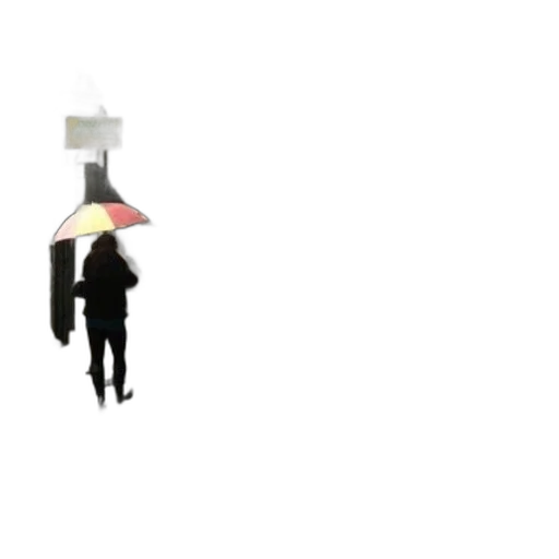umbrella, hat, robot, staff transparent PNG cut-out