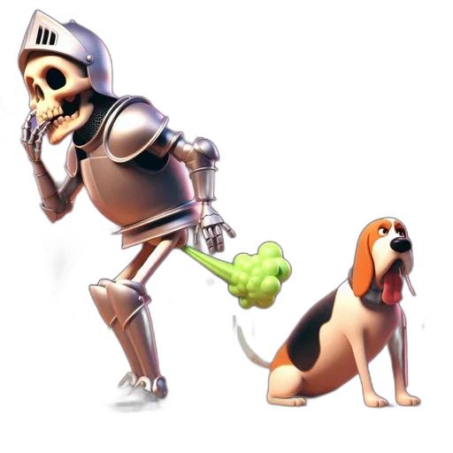 robot, animal, concept art, 3d render transparent PNG cut-out
