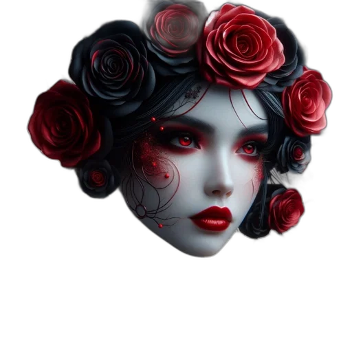 mask, crown, jewelry, flower transparent PNG cut-out