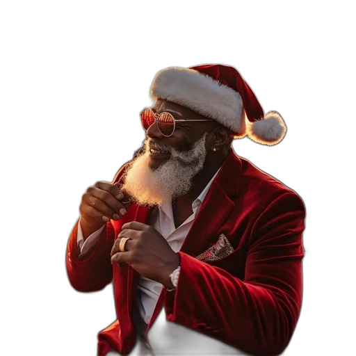 concept art, 3d render, man, santa transparent PNG cut-out