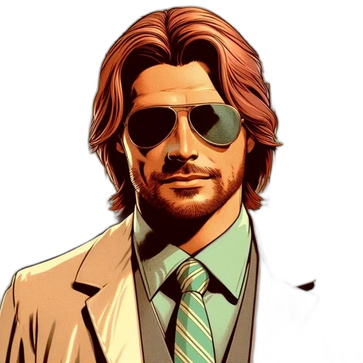 jacket, comic book art, cartoon, pixel art transparent PNG cut-out