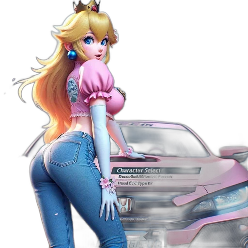 car, dress, weapon, vaporwave transparent PNG cut-out