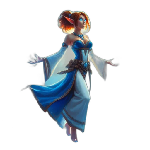 dress, staff, crown, concept art transparent PNG cut-out