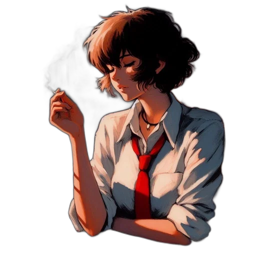 jacket, staff, face, weapon transparent PNG cut-out