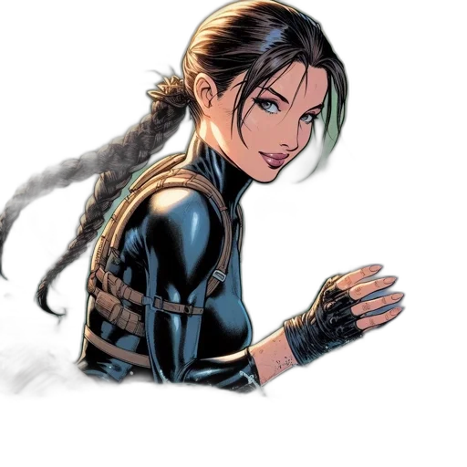 comic book art, concept art, cartoon, adventurous transparent PNG cut-out