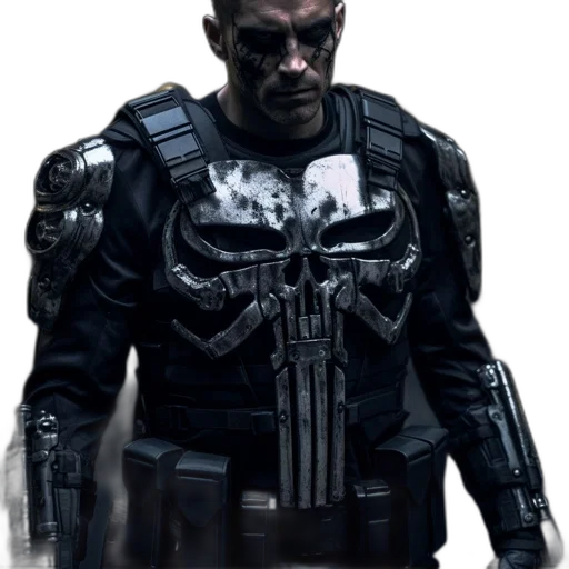 jacket, weapon, face, concept art transparent PNG cut-out