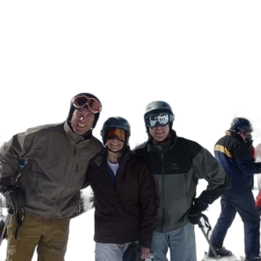 staff, snow, three, people transparent PNG cut-out