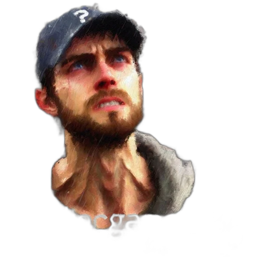 hat, face, jacket, creature transparent PNG cut-out