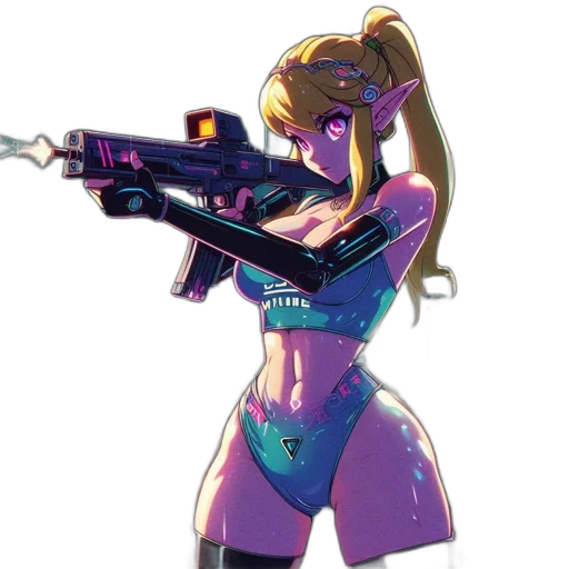 weapon, robot, concept art, cyberpunk transparent PNG cut-out